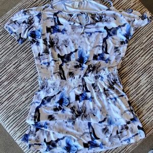 White House Black Market XL Dress Black and Blue